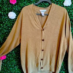 Men Geoffrey Beene Cardigan Color Tan size XL/XG